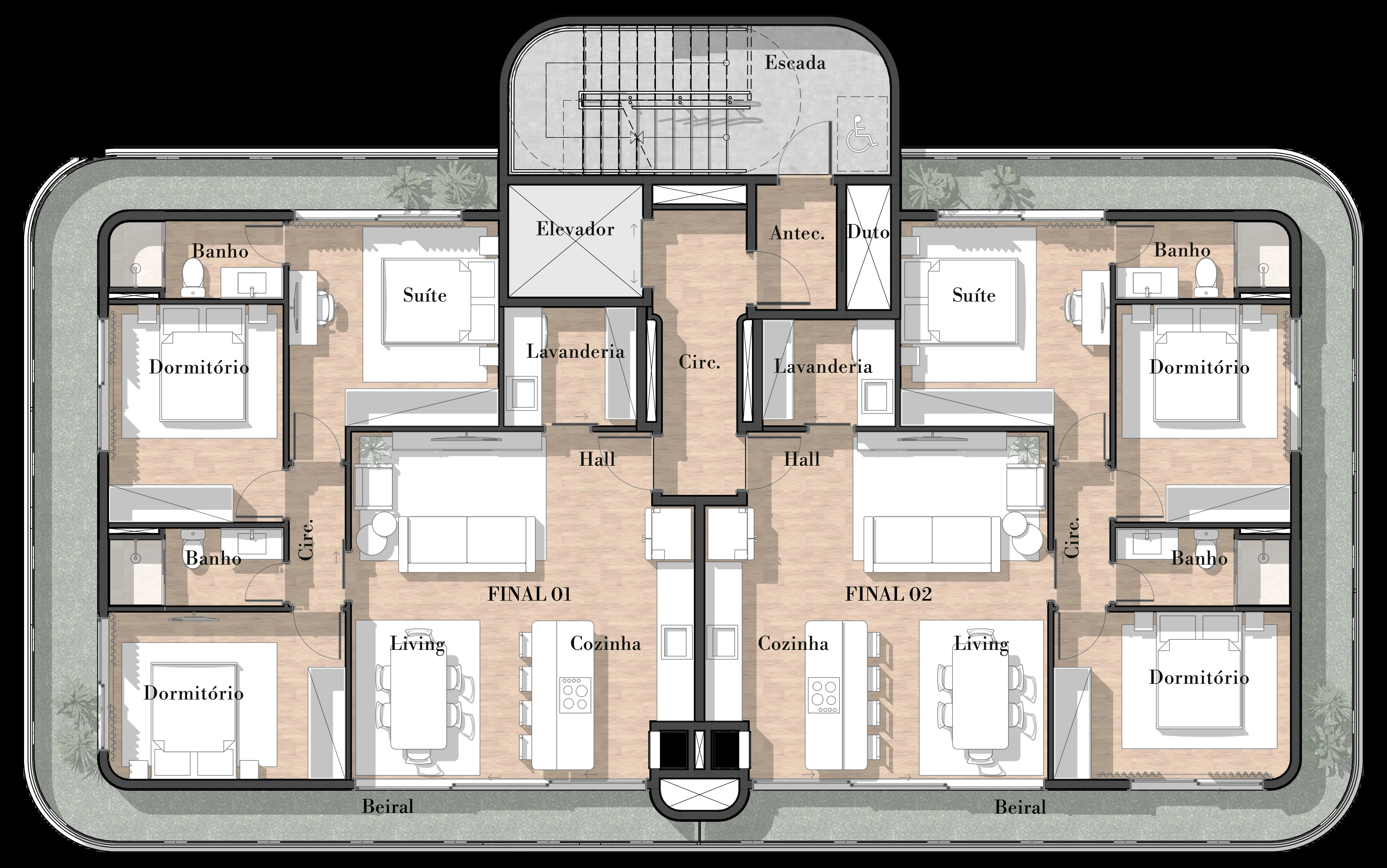 Planta sanitizada do empreendimento
