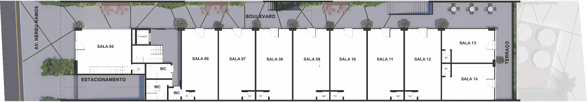 Planta sanitizada do empreendimento